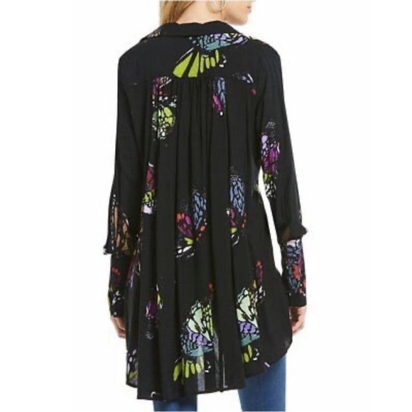 Free People Field Of Butterflies Tunic Top Size S - Picture 9 of 9